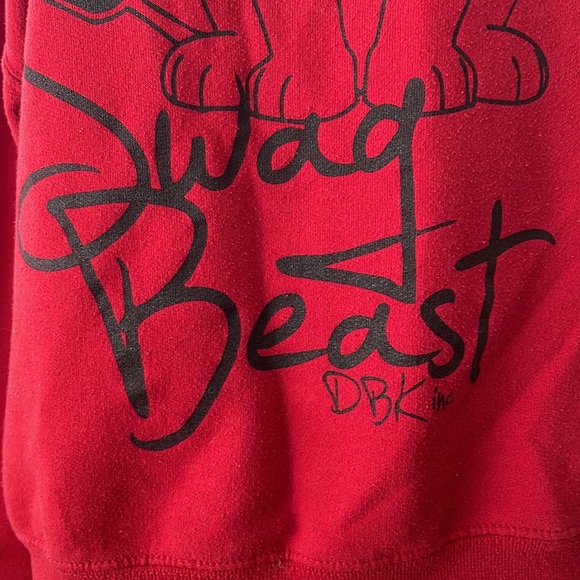 Vintage Swag Beast Red Swestshirt Sz Medium - Picture 4 of 8
